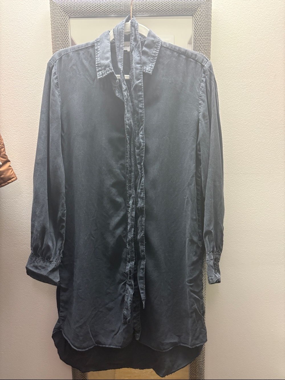 Bella Dahl Charcoal Button-Up shirt dress